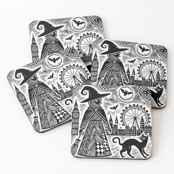 Item preview, Spellbound in the City: Witch, Cat, and London designed and sold by Carocas20.