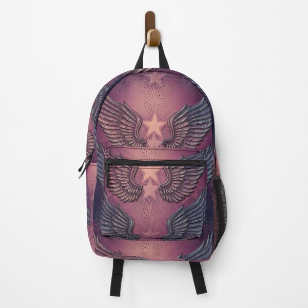 Item preview, Chrome Angels: Tribal Wings & Stars in Pastel Y2K Angelcore designed and sold by SeanOsShirts.