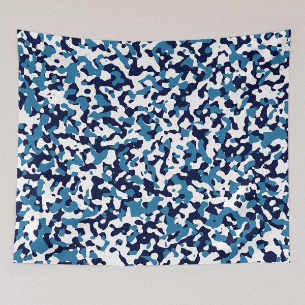 Item preview, Blue Camouflage in Navy and White designed and sold by ModdiesColors.