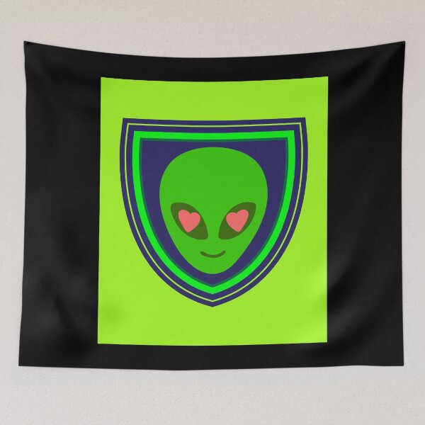 Item preview, ALIEN GRAPHIC ALIEN ❤️ BADGE DESIGN  designed and sold by OnlineTshirtMan.