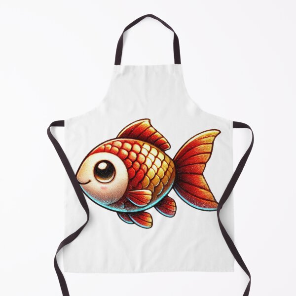 Item preview, Adorable Smiling Goldfish Illustration designed and sold by Little Care Studio.