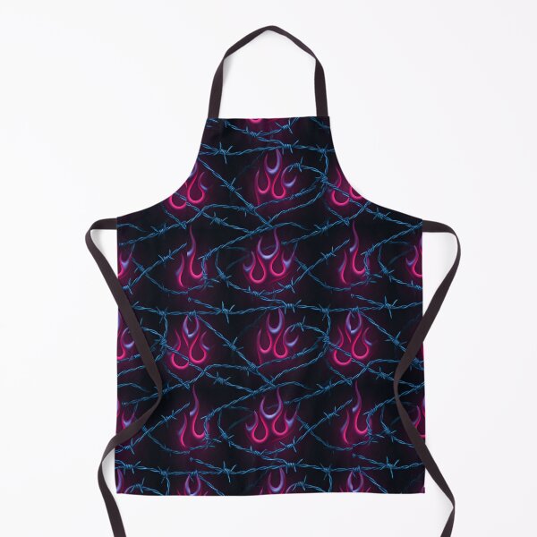 Item preview, Neon Inferno: Barbed Wire & Flames in Y2K Street Style designed and sold by SeanOsShirts.