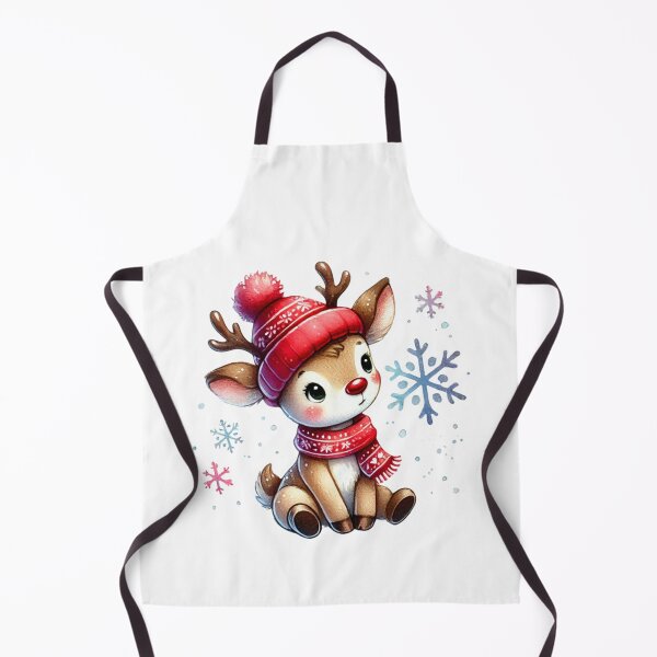 Item preview, Cute Reindeer in Winter Hat Illustration designed and sold by Little Care Studio.