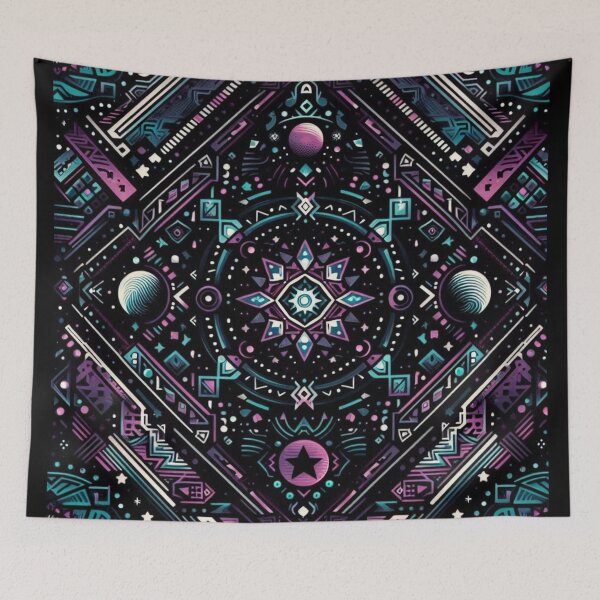Item preview, Geometric Pattern #2 in Pink, Black, & Teal designed and sold by Paragon-Art.