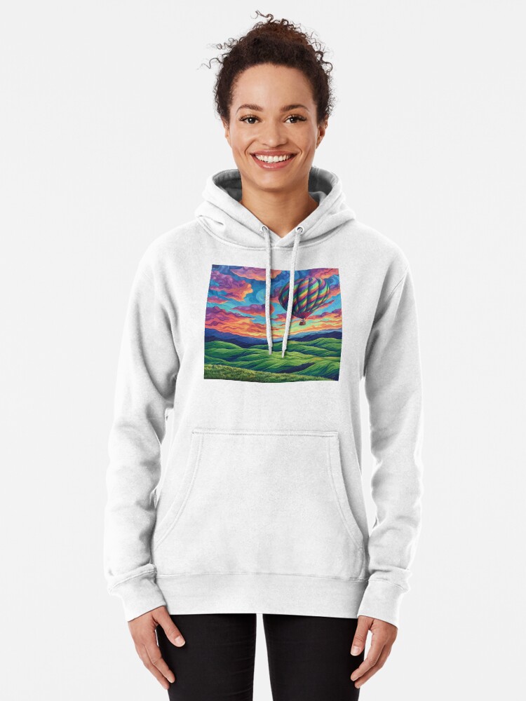 air print overhead hoodie