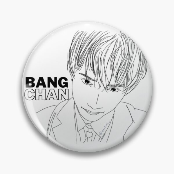 Artikelvorschau, Bang Chan – Schwarzes Lineart mit Namen entworfen und verkauft von itsaiaaa.