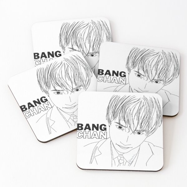Item preview, Bang Chan - Black Lineart w/ name designed and sold by itsaiaaa.