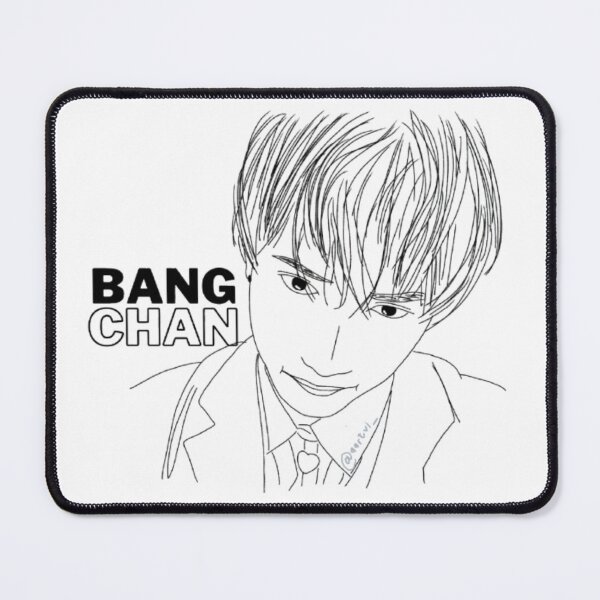 Item preview, Bang Chan - Black Lineart w/ name designed and sold by itsaiaaa.