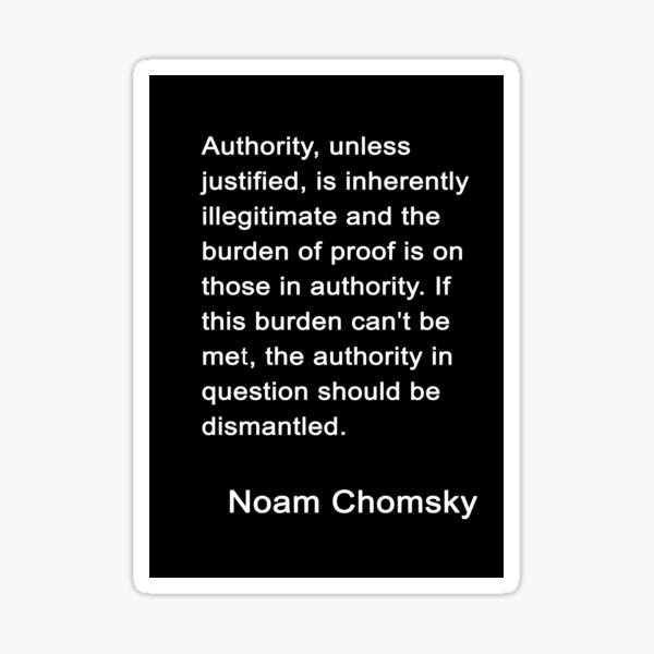 Chomsky On Authority Sticker
