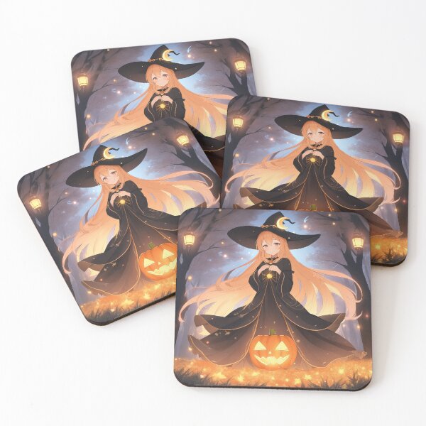 Item preview, Pretty Witches - Halloween Witch with Jack-o-Lantern designed and sold by FallenStarArt.