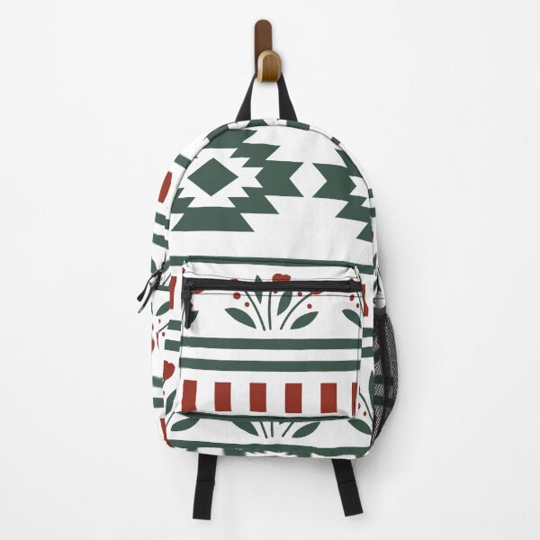 Item preview, Red and Green Holiday Geometric Shapes and Tulips designed and sold by DesignByRoseCo.