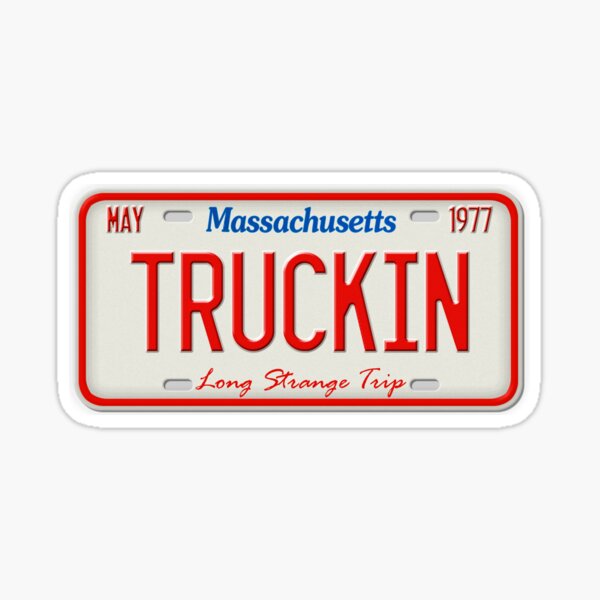 Item preview, Grateful Dead Inspired Truckin License Plate  designed and sold by TheMadAppleShop.