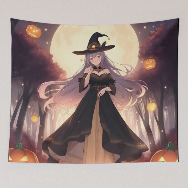 Item preview, Pretty Witches - Halloween Witch Under Full Moon designed and sold by FallenStarArt.