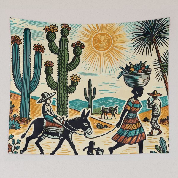 Item preview, Life in the Caatinga: A Sunny Day of Family and Hard Work designed and sold by Carocas20.