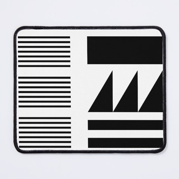 Aperçu de l'œuvre Formes et lignes géométriques noires monotones créée et vendue par DesignByRoseCo.