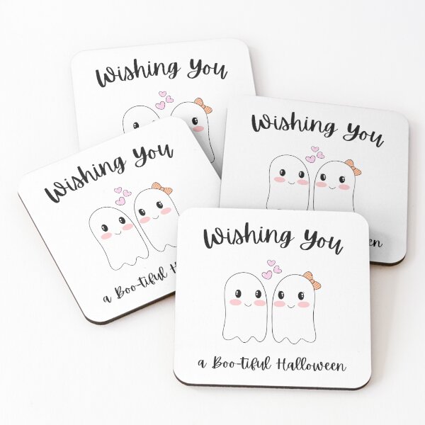 Item preview, Ghostly Love - Cute Couple Ghosts designed and sold by beautywithdemy.
