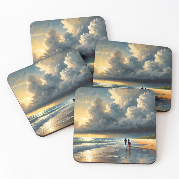 Item preview, Romantic Sunset storm Beach Walk designed and sold by Indigo-Alan.