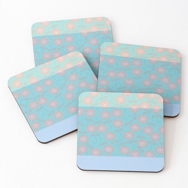 Item preview, Floral Harmony in Blue and Turquoise.  designed and sold by CONTRAPINK.
