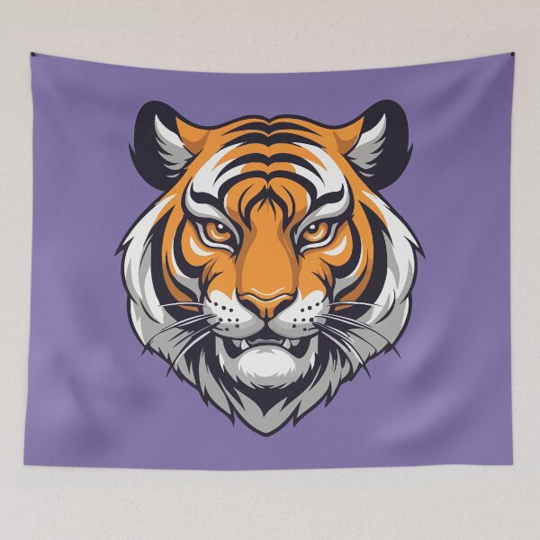 Item preview, Tiger Mascot Digital Art designed and sold by Magnolia Valley Art.