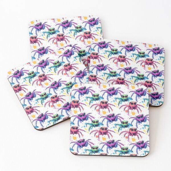 Item preview, Jumping Spiders Colorful Cartoon Pattern designed and sold by KristiK13.