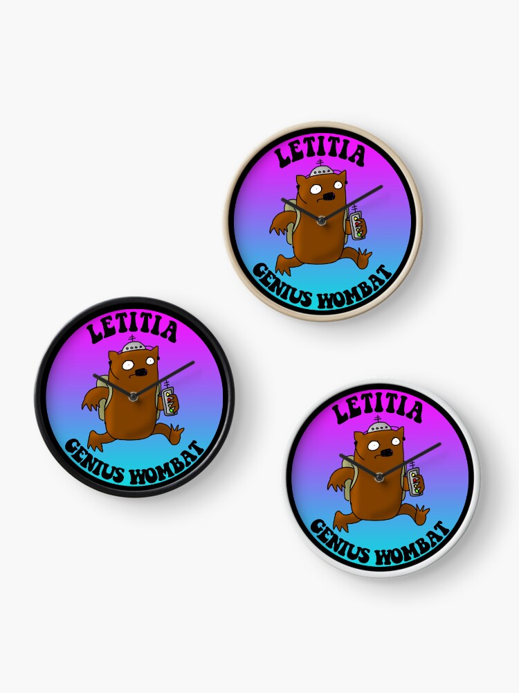 Thumbnail 3 of 4, Clock, Letitia! Genius Wombat designed and sold by firstdog.