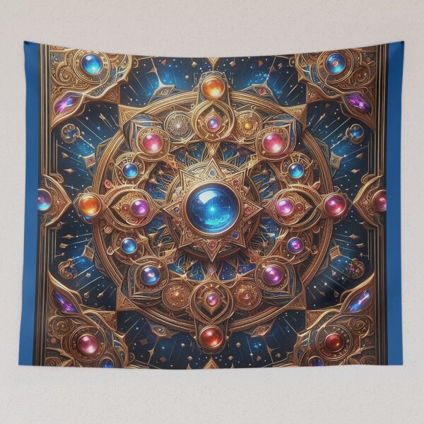 Item preview, Blue and Gold Jeweled Pattern  designed and sold by Paragon-Art.