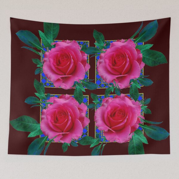 Item preview, ORNATE BURGUNDY FUCHSIA PINK ROSE GARDEN  designed and sold by sharlesart.
