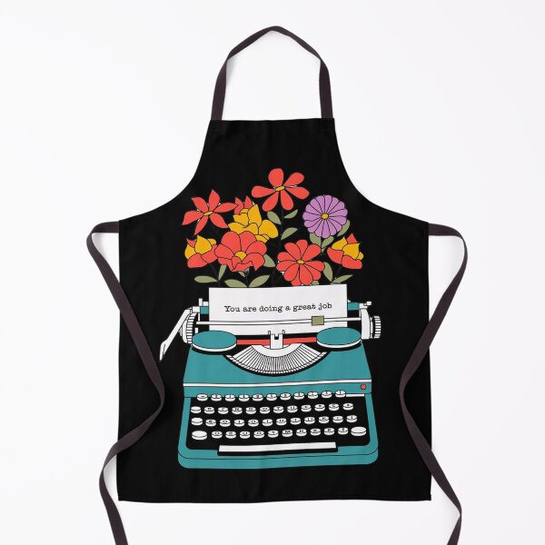 Item preview, Vintage Typewriter with Flowers and Motivational Message Art Print designed and sold by Witsprings.