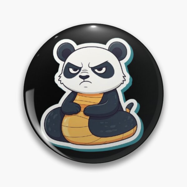 Item preview, Grumpy Panda Snake designed and sold by StickersRyous.