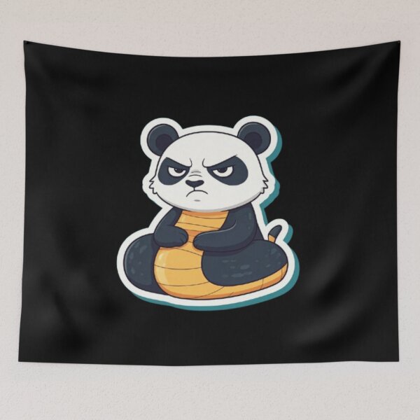 Item preview, Grumpy Panda Snake designed and sold by StickersRyous.