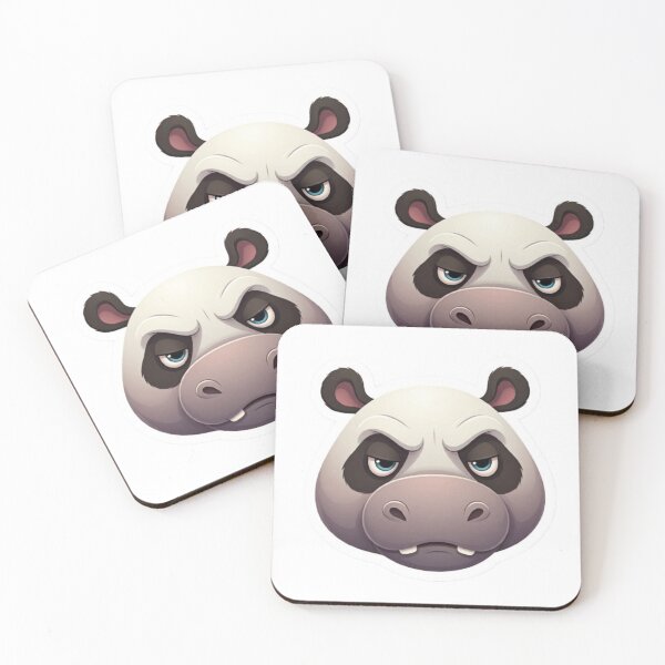 Item preview, Grumpy Hippo Panda designed and sold by StickersRyous.