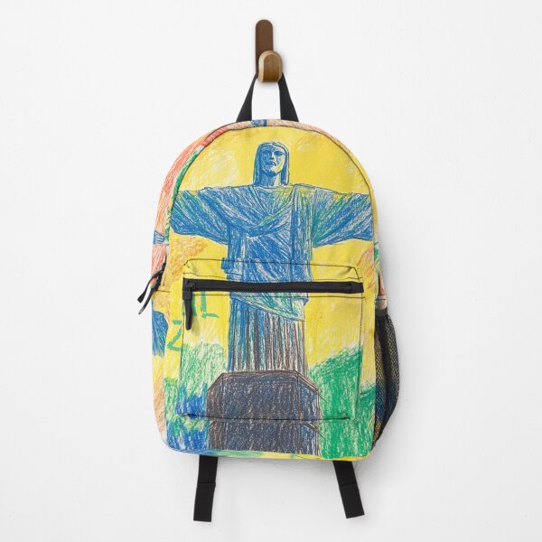 Item preview, Christ the Redeemer Brazil Crayon Art Sticker - Vibrant Travel Souvenir designed and sold by myfavoritesm4.