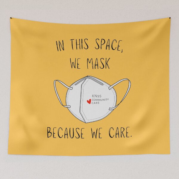 Item preview, Mask Sign, Community Care designed and sold by sarahelainepdx.