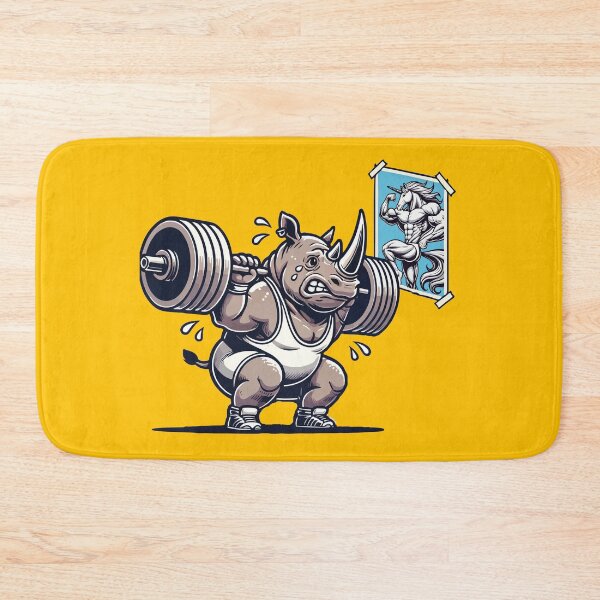 Item preview, Rhino vs Unicorn Bodybuilder - Funny Squat Gym Workout Lift designed and sold by chantastical.