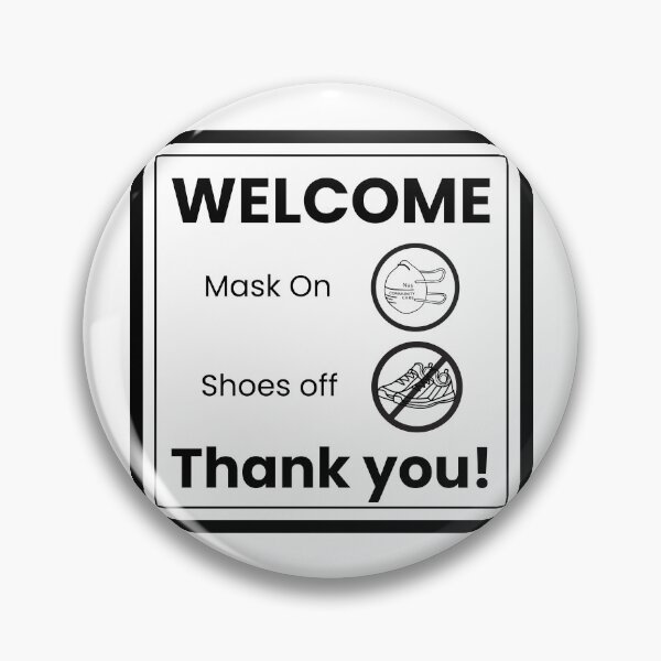 Item preview, Welcome Sign: Mask On Shoes Off designed and sold by sarahelainepdx.