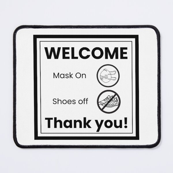 Item preview, Welcome Sign: Mask On Shoes Off designed and sold by sarahelainepdx.