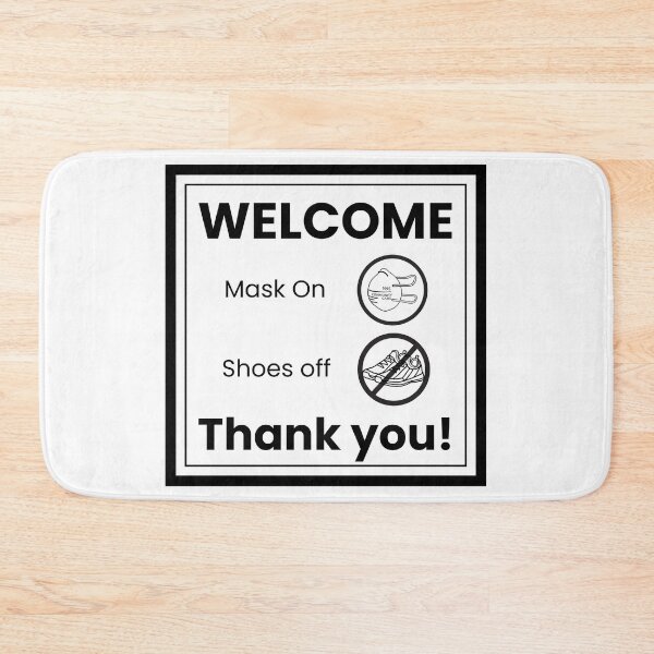 Item preview, Welcome Sign: Mask On Shoes Off designed and sold by sarahelainepdx.