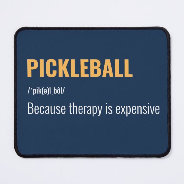 Item preview, "Pickleball: Because therapy is expensive" T-shirt and Accessories designed and sold by WineAndPickle.