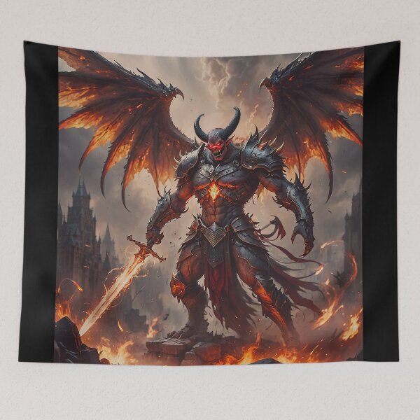 Item preview, Mythical Fiery Demon designed and sold by Nostalgia Busters.