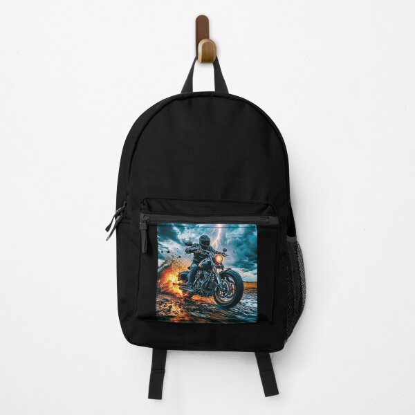 Item preview, Epic Motorcycle Ride Through Thunderstorm – Perfect Gift for Riders and Adrenaline Lovers designed and sold by MelissaMelovich.