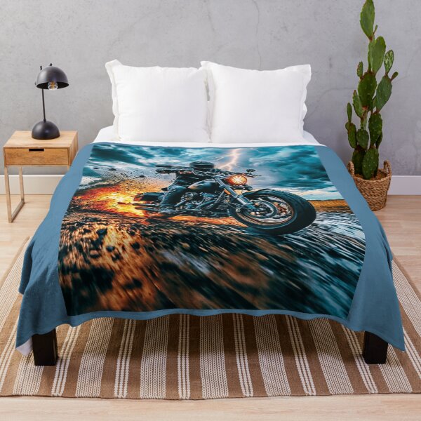 Item preview, Epic Motorcycle Ride Through Thunderstorm – Perfect Gift for Riders and Adrenaline Lovers designed and sold by MelissaMelovich.