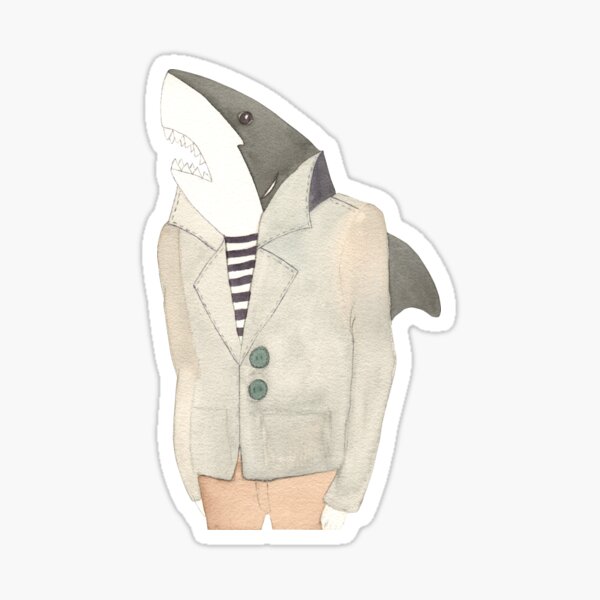 Semi Casual Shark Party Fashion Sticker