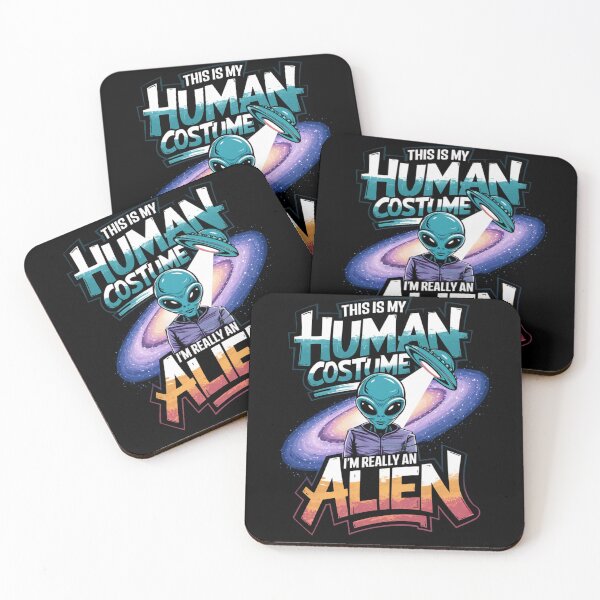 Item preview, This is My Human Costume I'm Really An Alien Graffiti Art Funny designed and sold by CreativeAr.