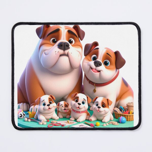 Item preview, English Bulldog Family designed and sold by Mood Dogs Studio.