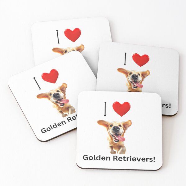 Item preview, I Love Golden Retrievers designed and sold by Harprints.Studio.