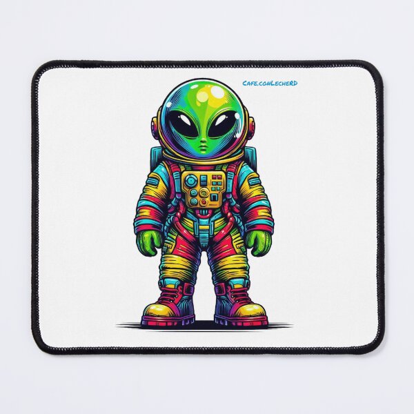 Item preview, Green Alien in Colorful Astronaut Suit designed and sold by Domshirts.