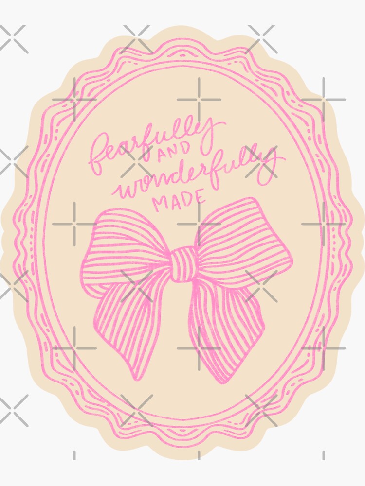 Thumbnail 3 of 3, Sticker, Fearfully and Wonderfully Made designed and sold by livingwithgrace.