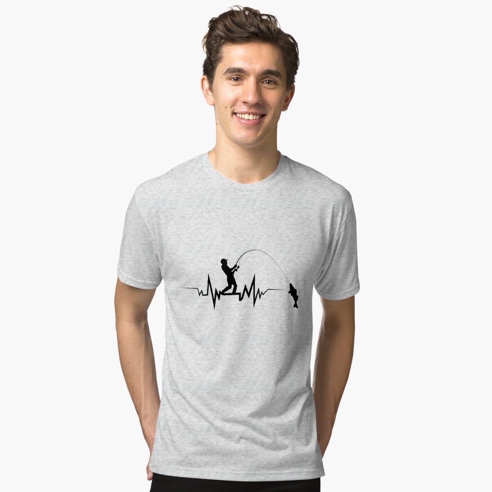 Fishing Heartbeat Cool Beat T-Shirt Great Gift For Fisherman
