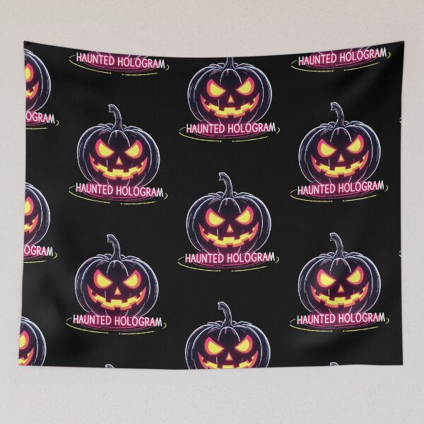 Item preview, Neon Haunted Pumpkin - Halloween Hologram  designed and sold by Taans-Creation.