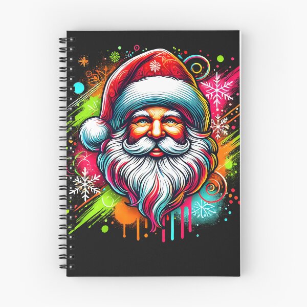 Item preview, Festive Santa Art with Colorful Snowflakes Christmas Vibes designed and sold by Nalin-Design.